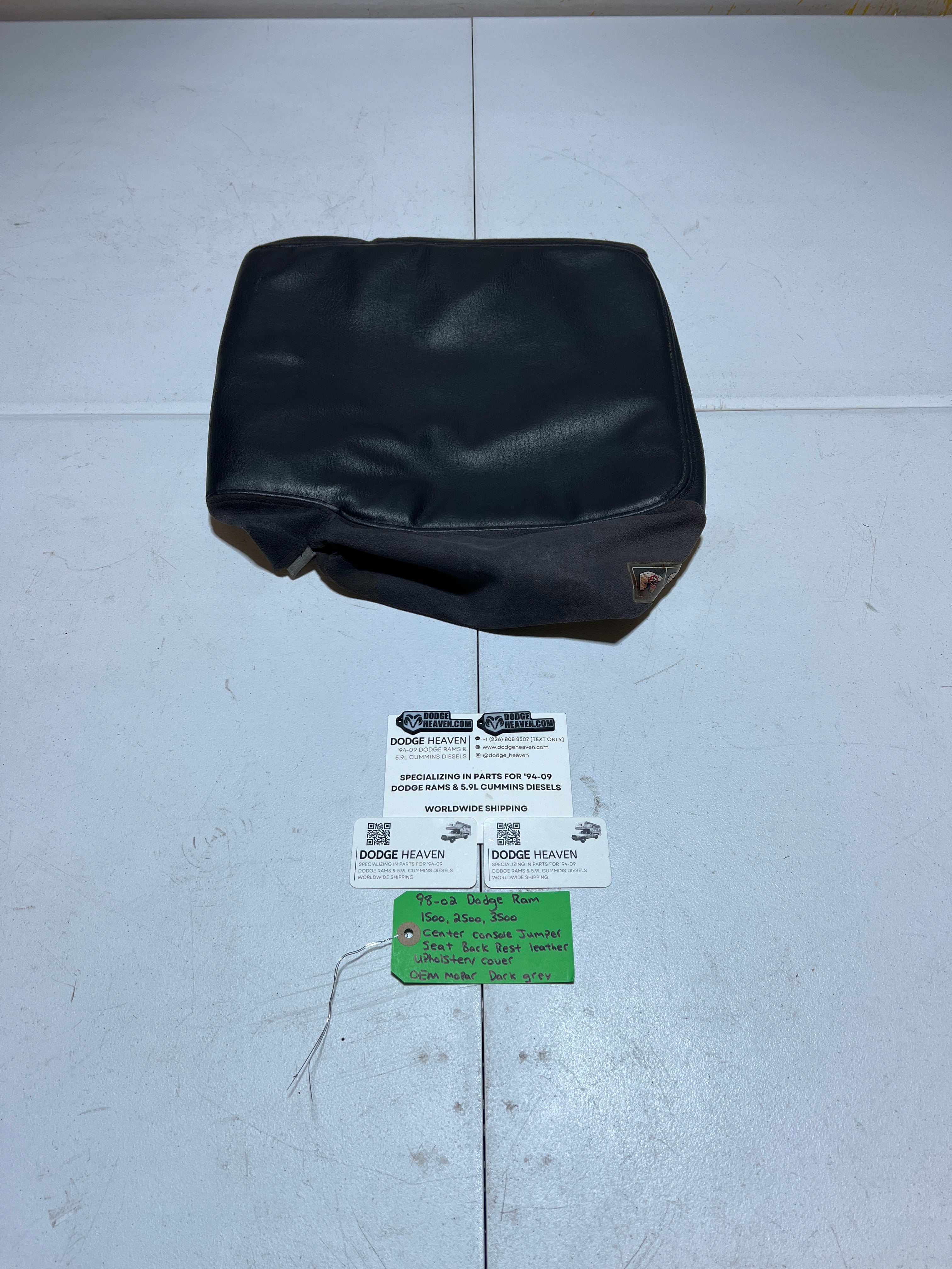 1998-2002 Dodge Ram Center Console Jumper Seat Back Rest Upholstery Leather