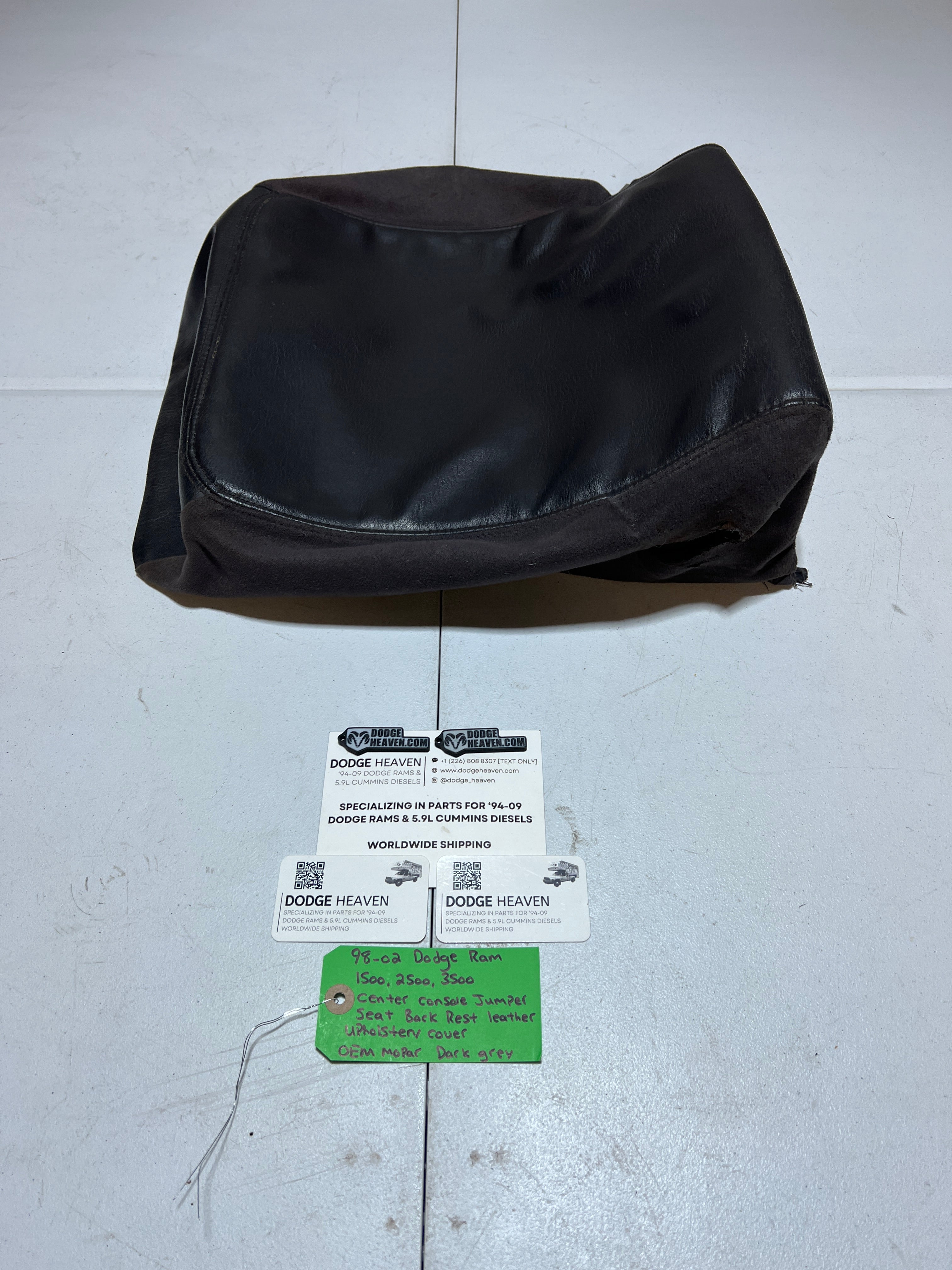 1998-2002 Dodge Ram Center Console Jumper Seat Back Rest Upholstery Leather