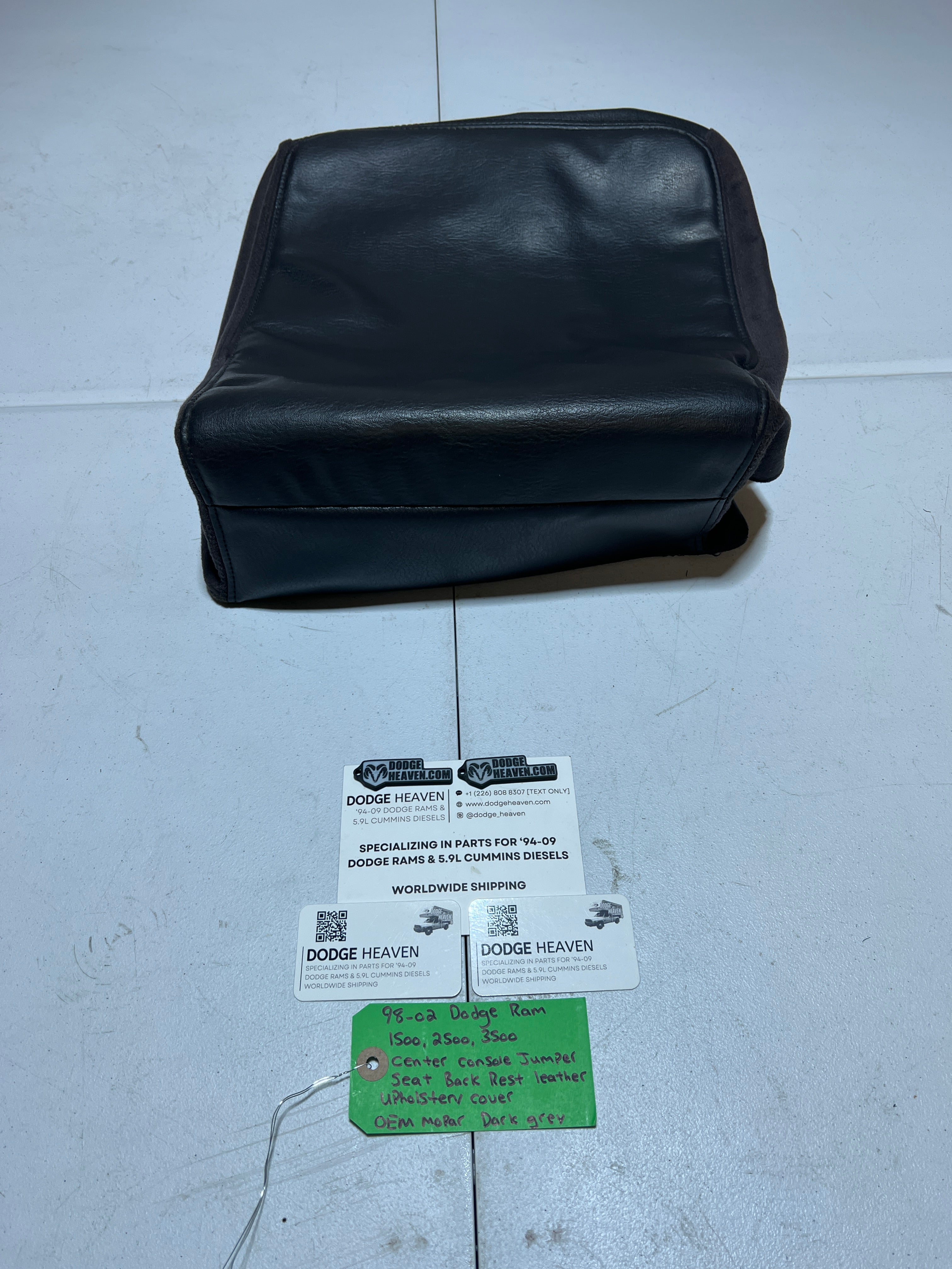 1998-2002 Dodge Ram Center Console Jumper Seat Back Rest Upholstery Leather
