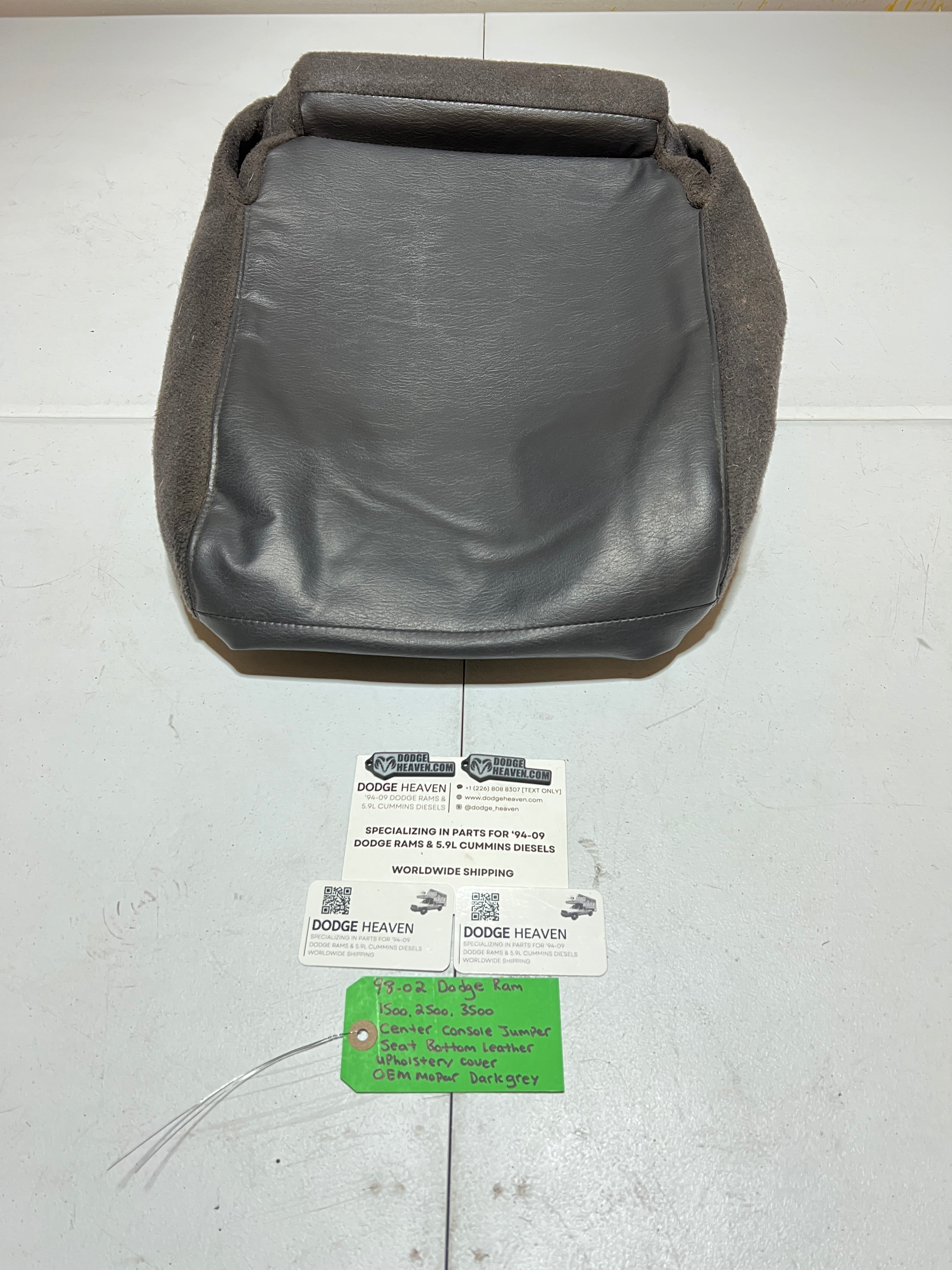 1998-2002 Dodge Ram Center Console Jumper Seat Bottom Leather Upholstery