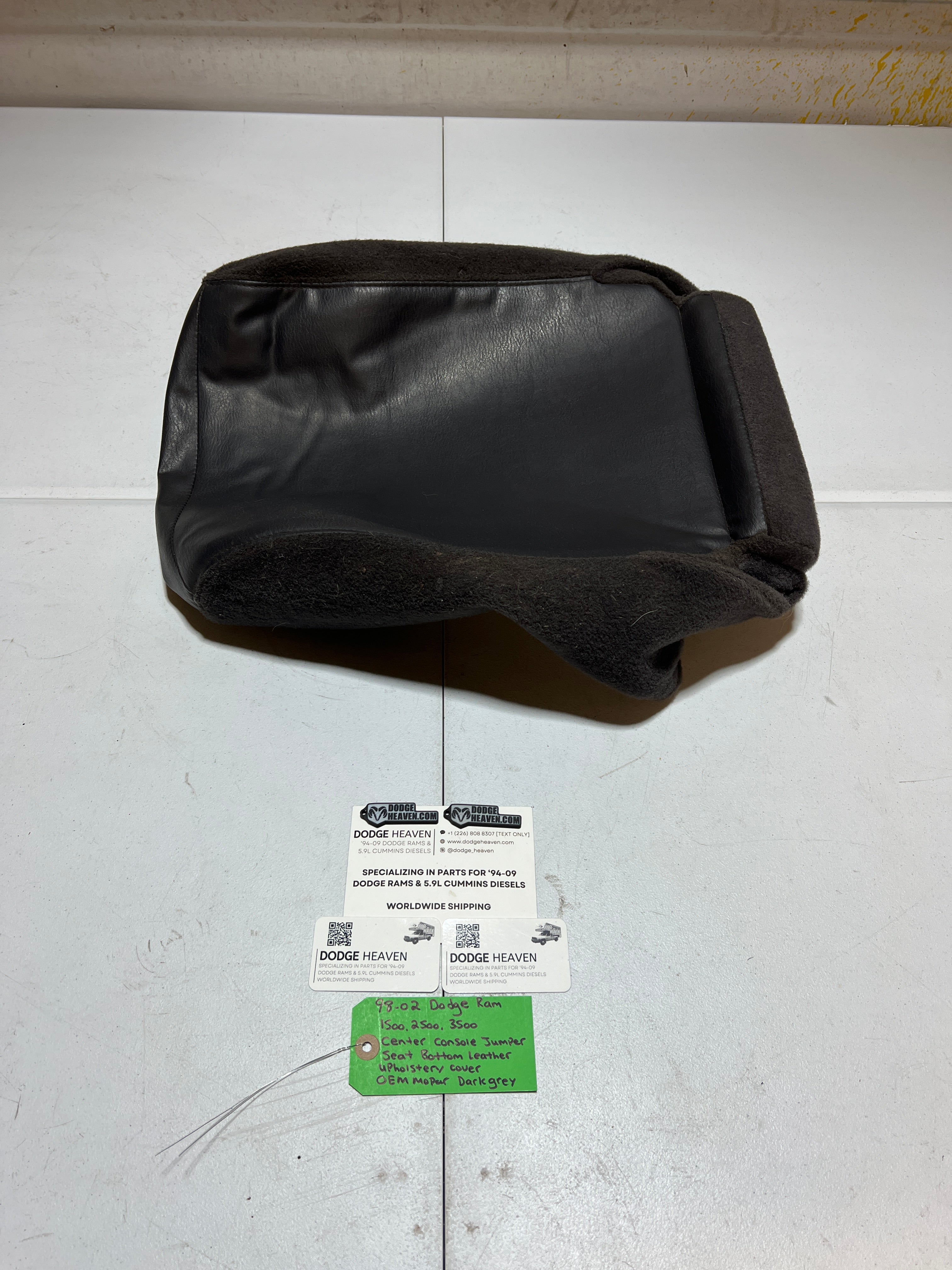 1998-2002 Dodge Ram Center Console Jumper Seat Bottom Leather Upholstery