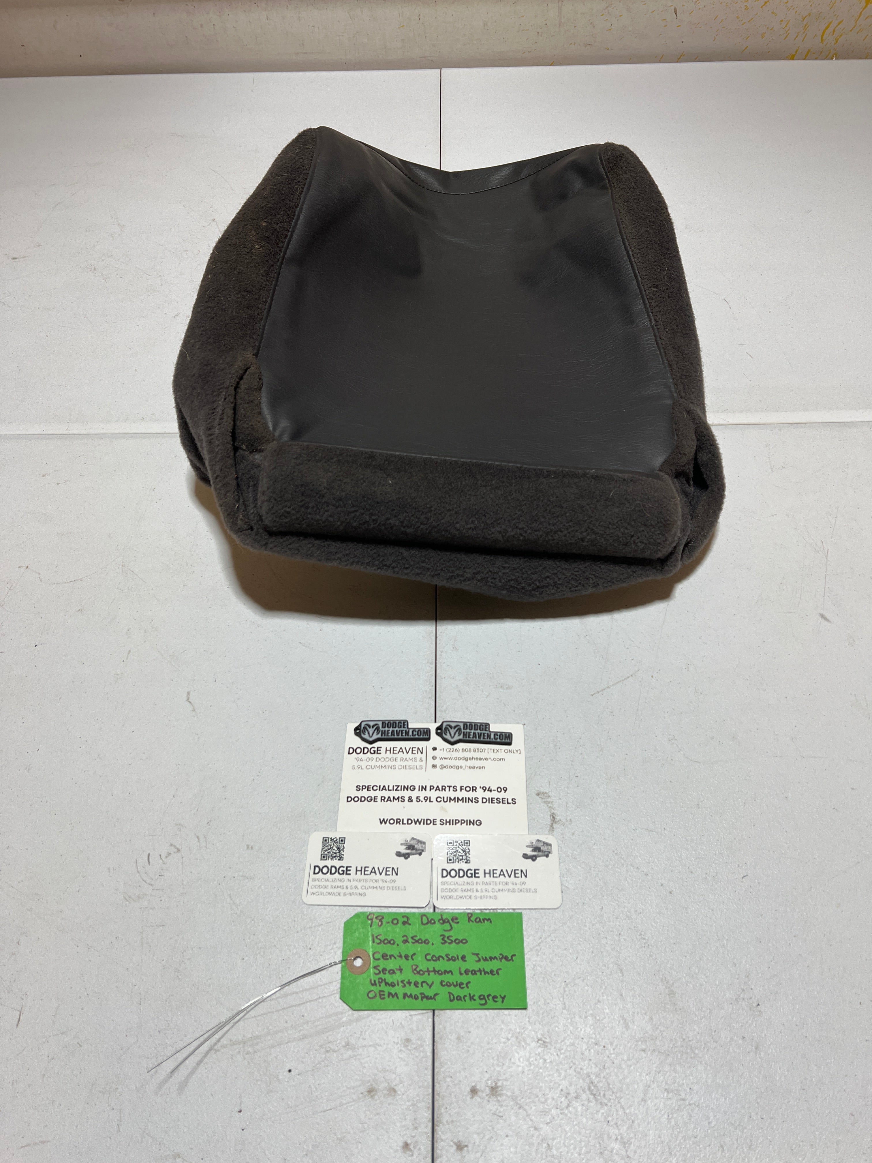 1998-2002 Dodge Ram Center Console Jumper Seat Bottom Leather Upholstery