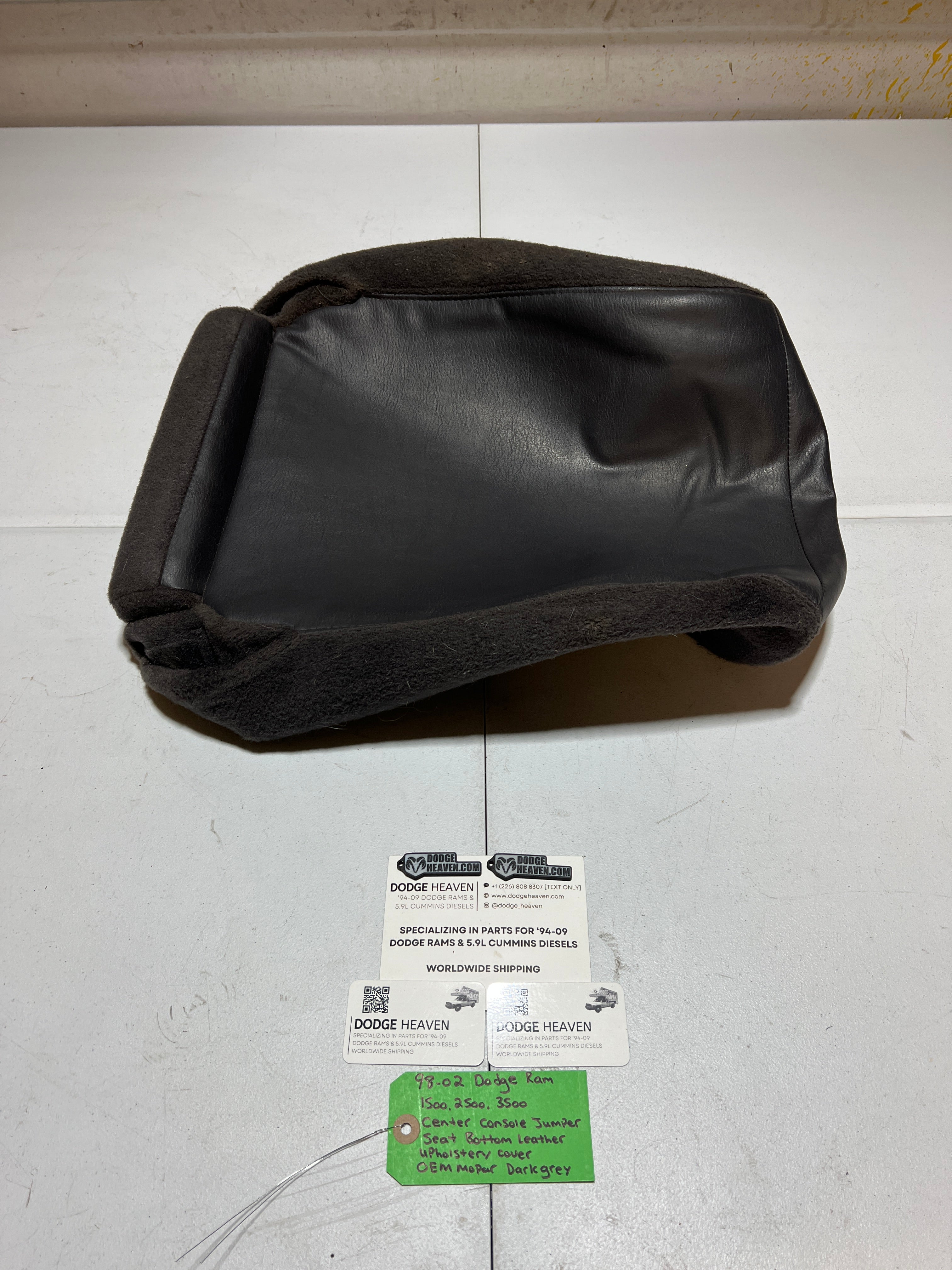 1998-2002 Dodge Ram Center Console Jumper Seat Bottom Leather Upholstery