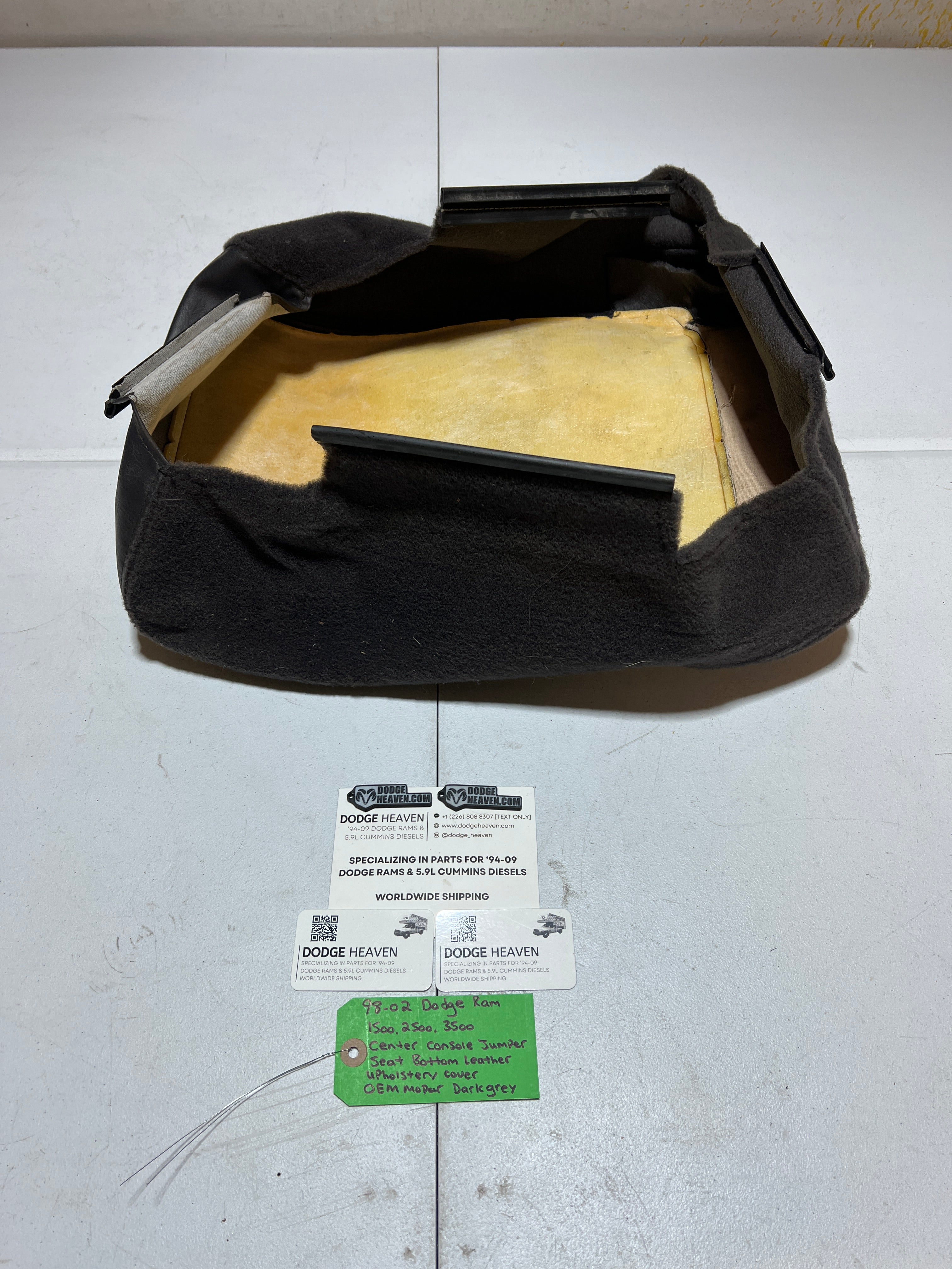 1998-2002 Dodge Ram Center Console Jumper Seat Bottom Leather Upholstery
