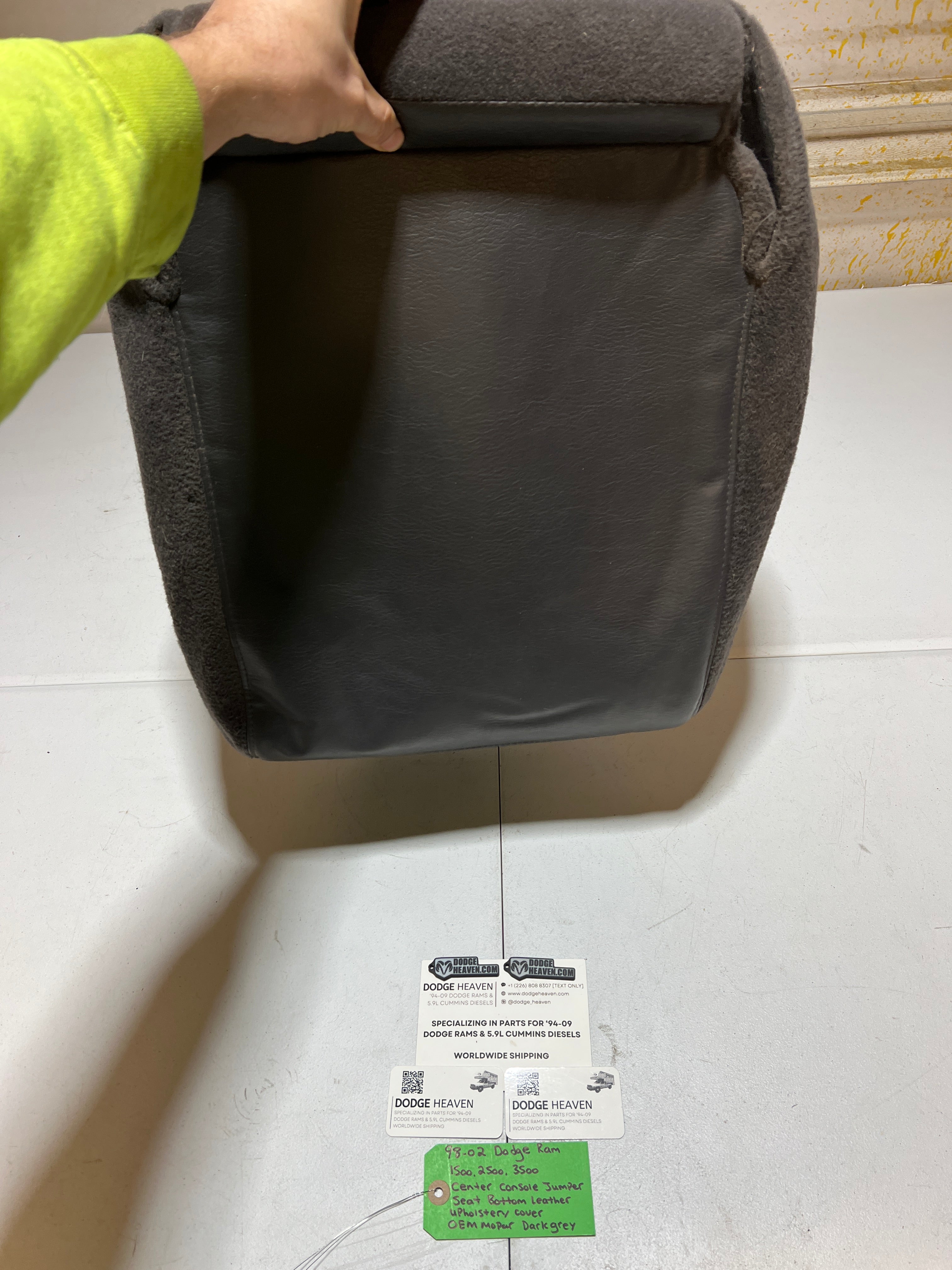 1998-2002 Dodge Ram Center Console Jumper Seat Bottom Leather Upholstery
