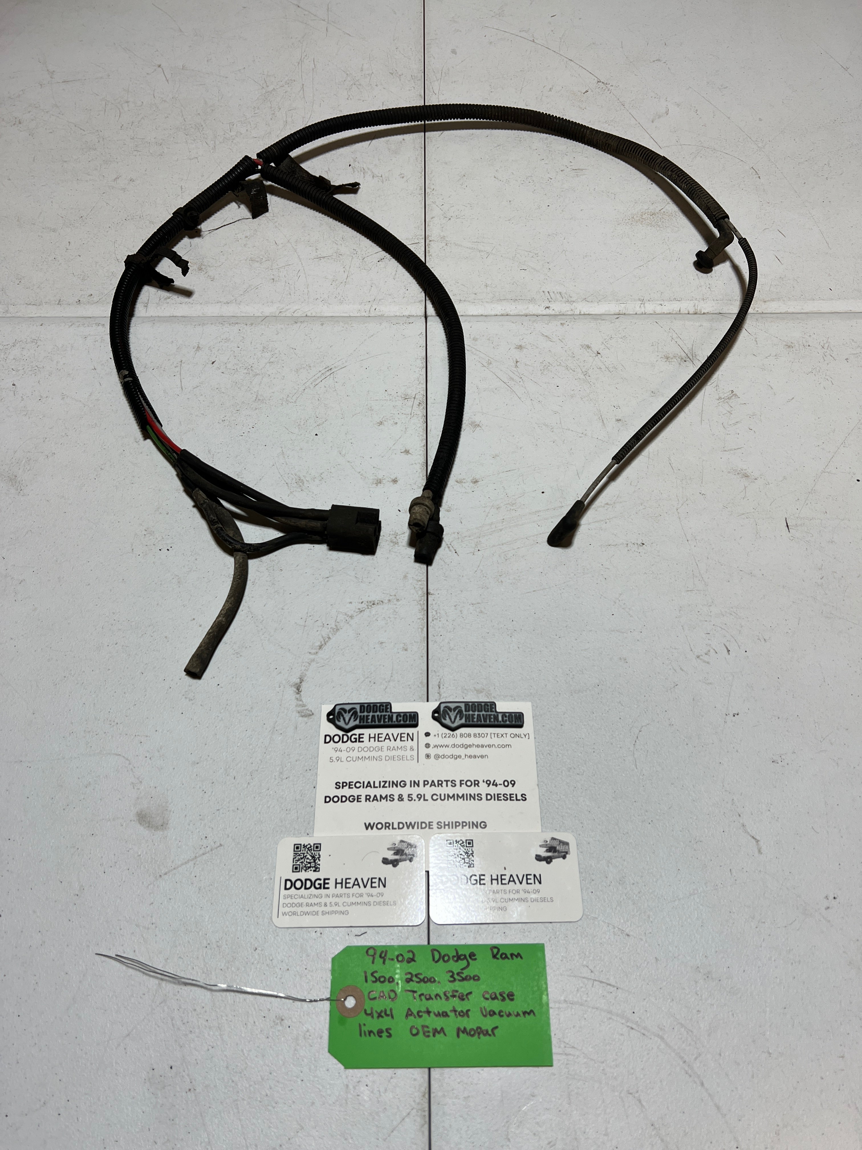 1994-2002 Dodge Ram Transfer Case 4x4 Actuator Vacuum Lines (OEM)
