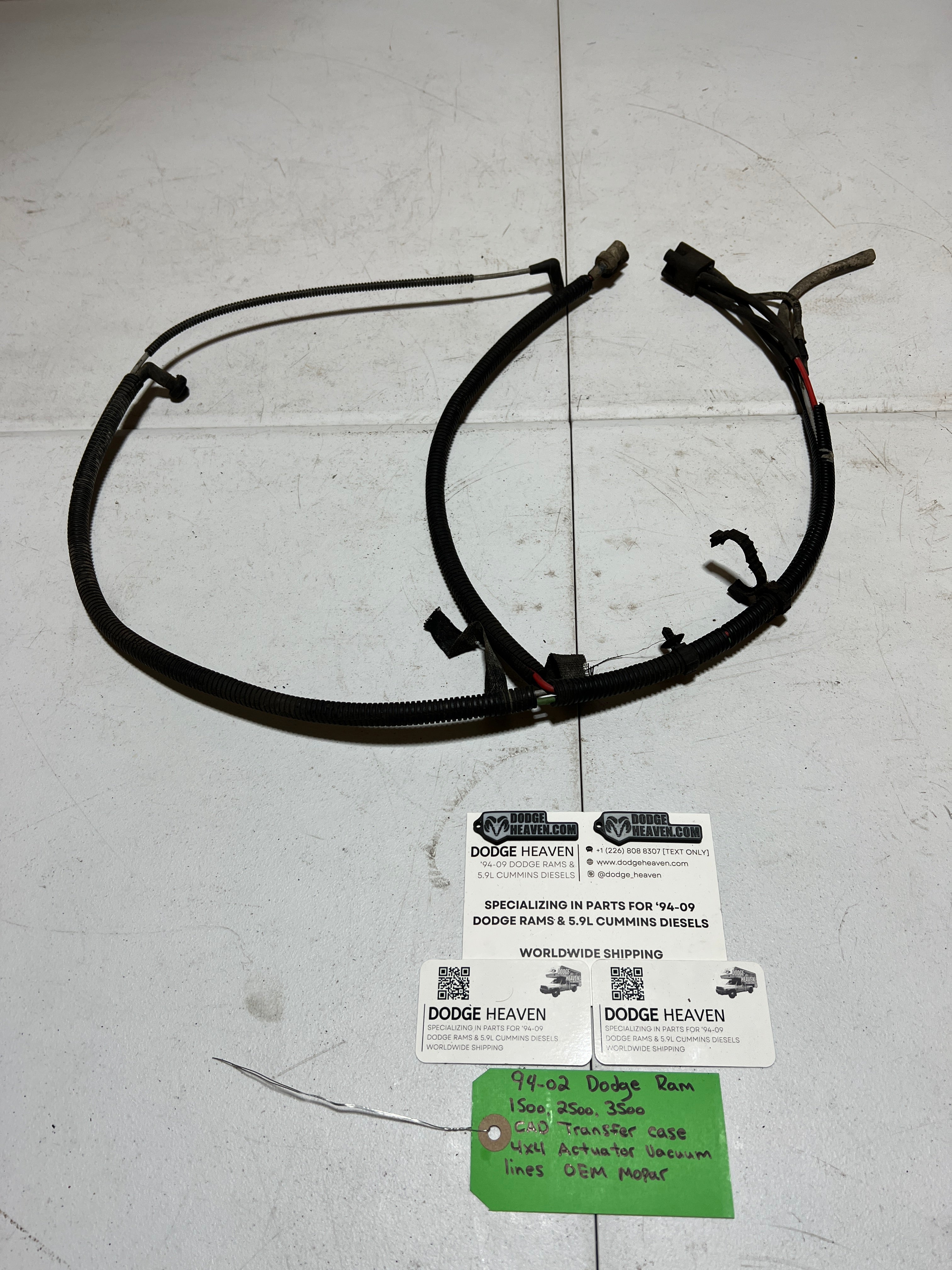 1994-2002 Dodge Ram Transfer Case 4x4 Actuator Vacuum Lines (OEM)