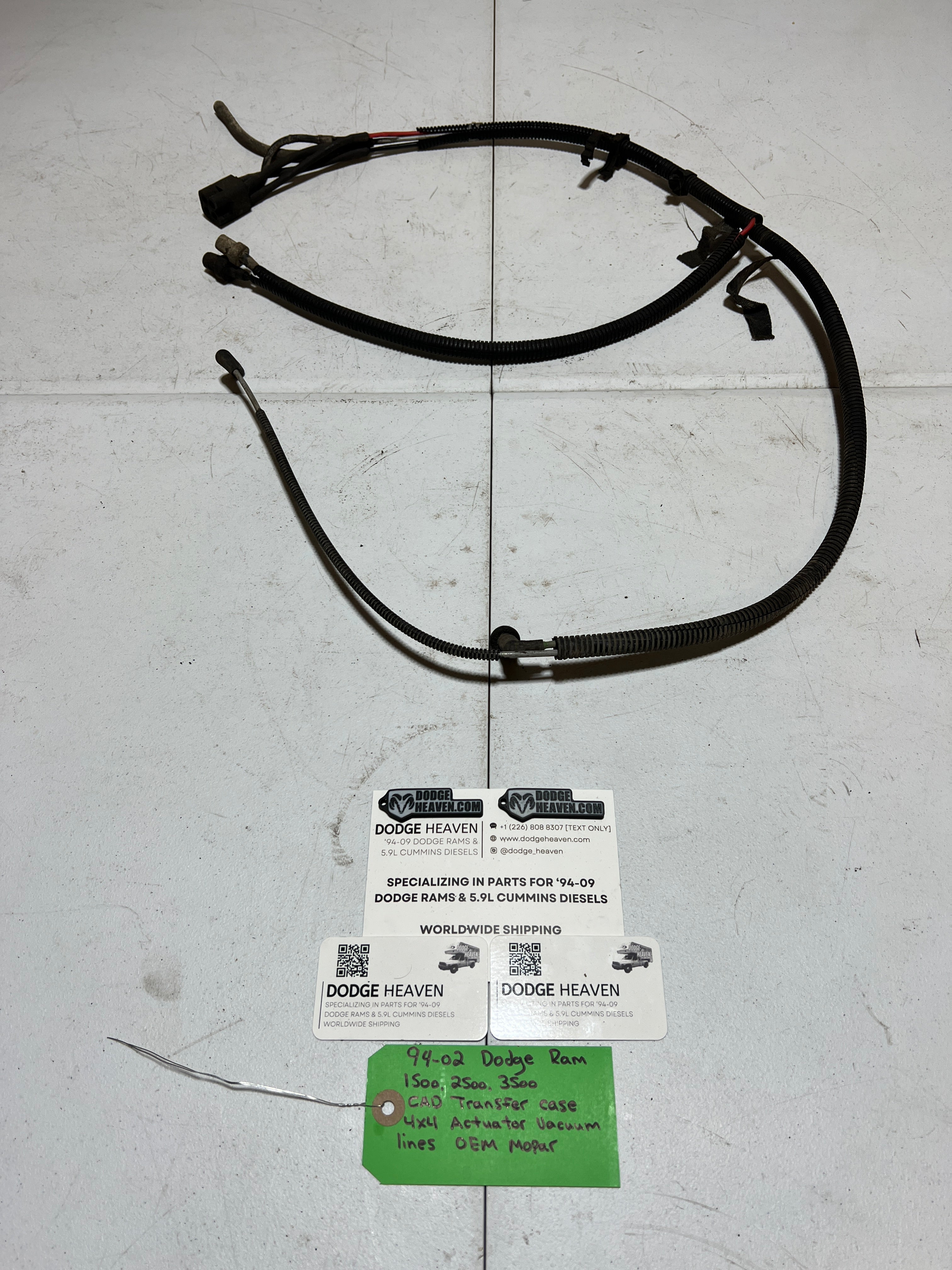 1994-2002 Dodge Ram Transfer Case 4x4 Actuator Vacuum Lines (OEM)